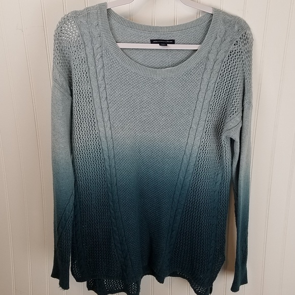 American Eagle Outfitters Blue Ombre Sweater Sz Sm - Picture 2 of 7